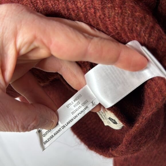 Madewell Cable Havener Burnt Orange Sweater. Size Medium. - Picture 12 of 13
